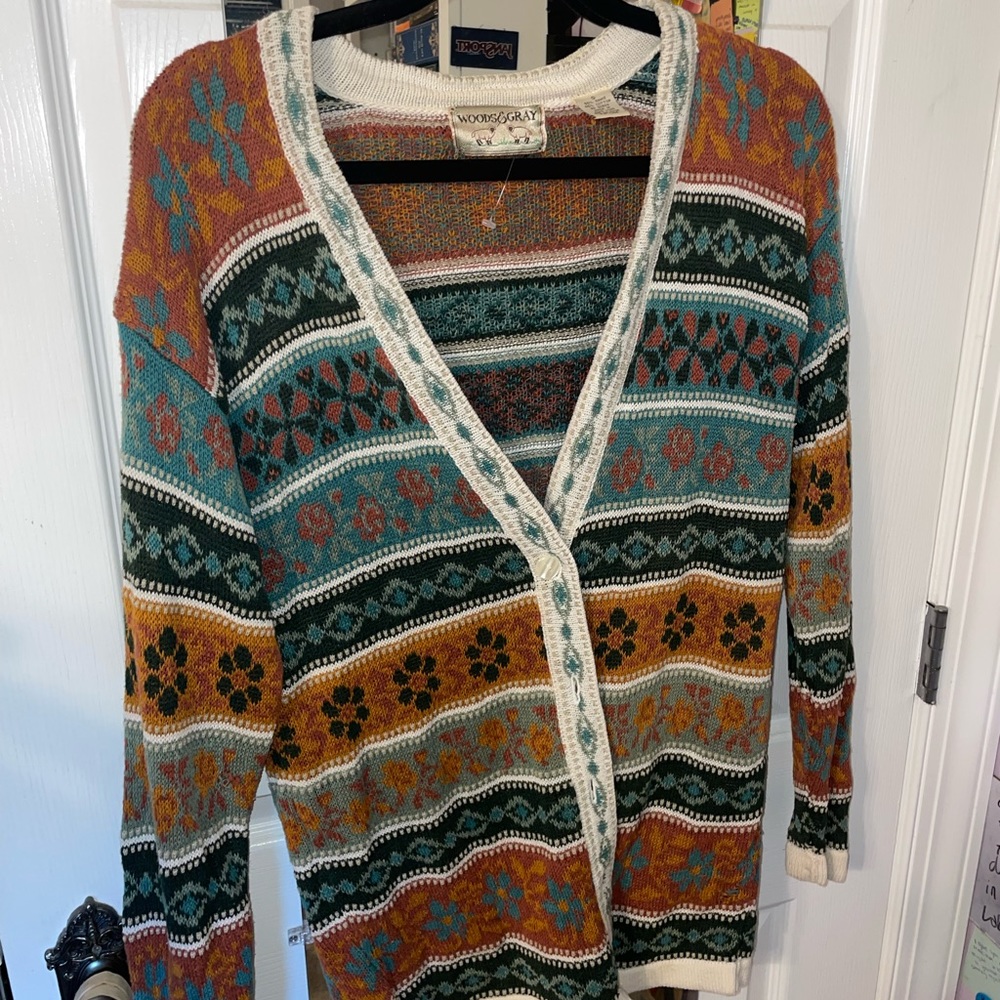 CUTE BOHO PATTERNED CARDIGAN